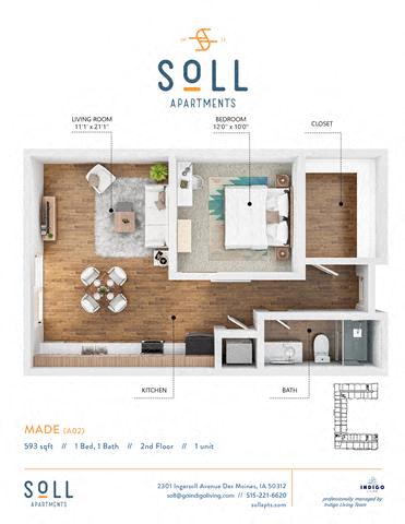 A2 Floor Plan at Soll, Iowa   