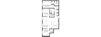 D4 3Bed 2Bath at Vue Apartments, Iowa