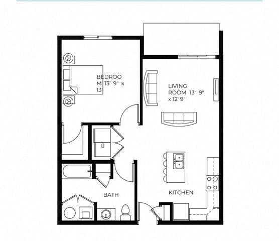 1Bed 1Bath-C at Meadowlark Place Apartments, Georgia