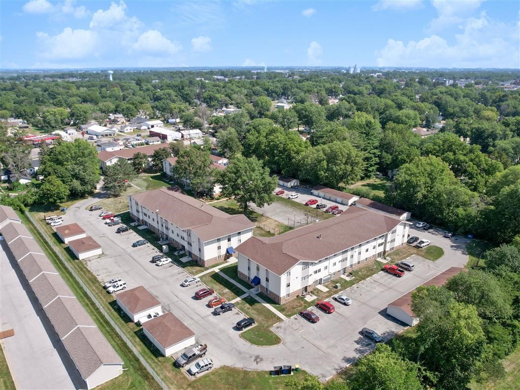 Aerial View Aerial View at Foxwood Apartments, Indianola, IA