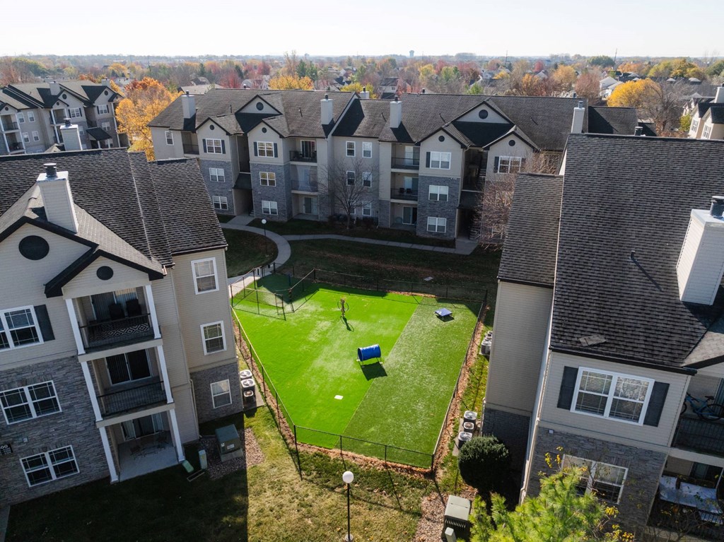 Aerial Dog Park View at 92West, West Des Moines, 50266  