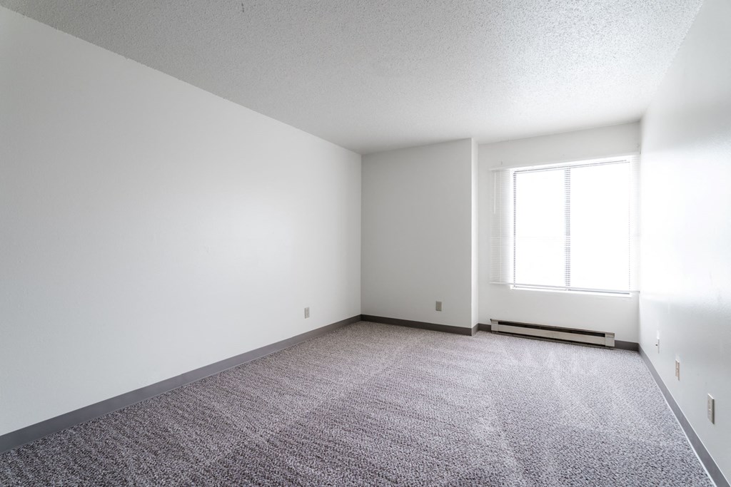 A room with a carpeted floor and a window. at Bristol Ridge, Urbandale, 50322