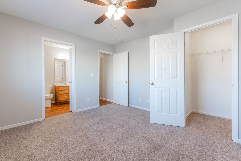 Bedroom With Closet at Saylorville Lakeside, Polk City, IA