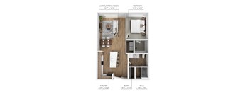 A10 Floor Plan at Linc, Des Moines, 50309  