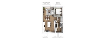 A11 Floor Plan at Linc, Des Moines Iowa   