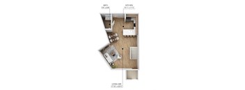 A12 Floor Plan at Linc, Des Moines  