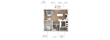 A23 Floor Plan at Linc, Iowa, 50309