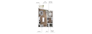 A4 Floor Plan at Linc, Des Moines Iowa   