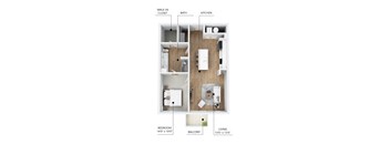 A8 Floor Plan at Linc, Des Moines, IA 50309  