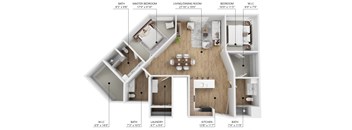B17 Floor Plan at Linc, Des Moines  