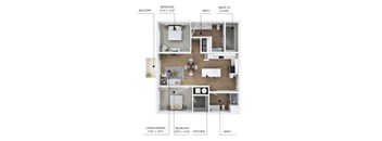 B7 Floor Plan at Linc, Des Moines, IA  