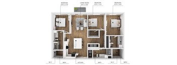 C6 Floor Plan at Linc, Des Moines  