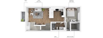 C9 Floor Plan at Linc, Des Moines Iowa   