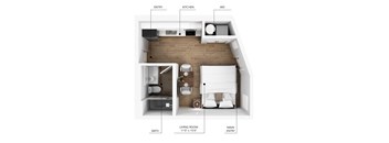 S1 Floor Plan at Linc, Iowa, 50309