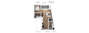 S3 Floor Plan at Linc, Des Moines, IA 50309  