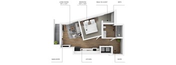 S5 Floor Plan at Linc, Des Moines, IA  