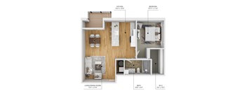 A1 Floor Plan at Level, Des Moines, IA 50309  