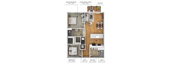 B2 Floor Plan at Level, Des Moines  