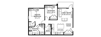 2Bed 2Bath-H at Meadowlark Place Apartments, Grimes, Iowa