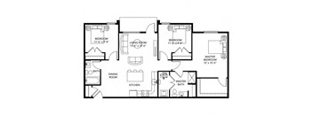 3Bed 2Bath-L at Meadowlark Place Apartments, IA, 50111