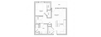 A1 1Bed 1Bath-D at Melbourne Apartments, Des Moines, Iowa