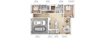 2 bed 2 bathroom at Callaway at Holland Pointe Apartments, Apartments, Norwalk, IA