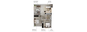 2Bed 1Bath at Peach Tree Apartments, Ankeny