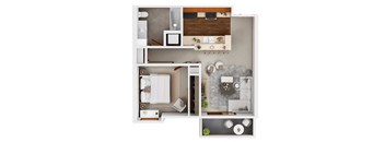 A series of images showing different views of a modern bathroom interior.