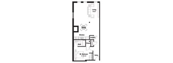A13 Floor Plan at Riverpoint Lofts, Des Moines, 50309  