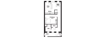 A14 Floor Plan at Riverpoint Lofts, Des Moines, IA  
