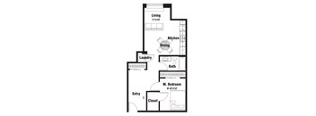 A2 Floor Plan at Riverpoint Lofts, Iowa   