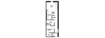 A4 Floor Plan at Riverpoint Lofts, Des Moines, IA 50309  