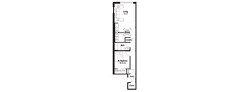 A5 Floor Plan at Riverpoint Lofts, Iowa, 50309