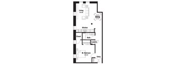 A9 Floor Plan at Riverpoint Lofts, Des Moines, IA  