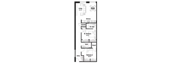 C2 Floor Plan at Riverpoint Lofts, Des Moines  