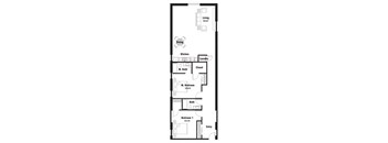 C4 Floor Plan at Riverpoint Lofts, Iowa, 50309