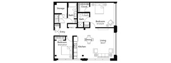 C7 2Bed 2Bath at Spaulding Lofts Apartments, IA, 50112