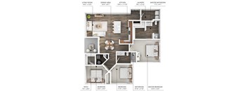 The C3 floor plan at Stonegate Crossing in Clive, Iowa with 3 bedrooms and 2 bathrooms.