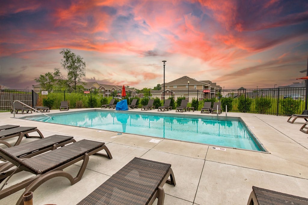 the swimming pool at our apartments at Lake Shore Park, Iowa