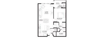 A black and white image of a floor plan for a house.
