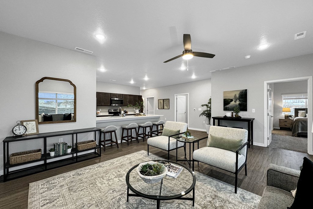 Living Area With Kitchen at Converge NW, Iowa  