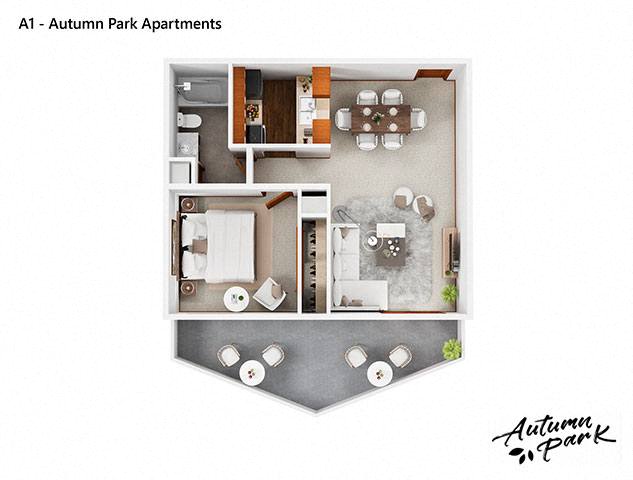 A1 Floor Plan at Autumn Park, South Dakota  