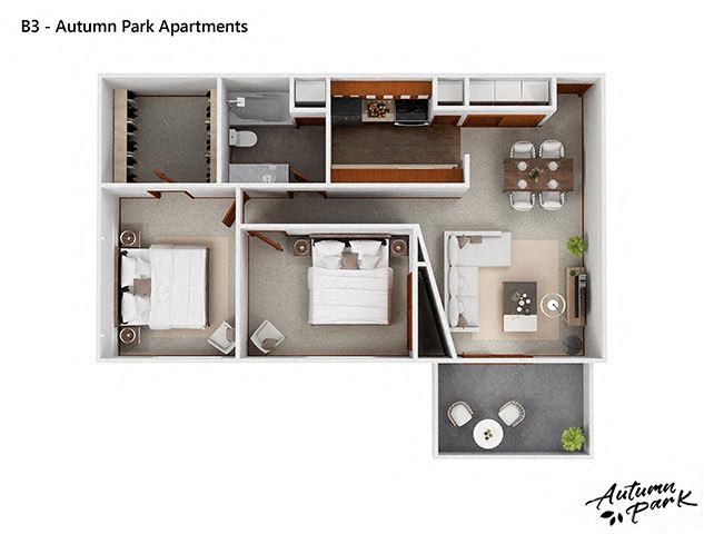 B3 Floor Plan at Autumn Park, South Dakota  
