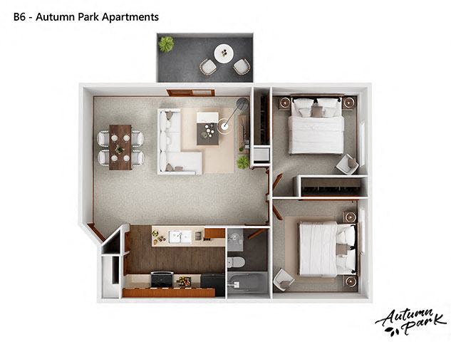 B6 Floor Plan at Autumn Park, South Dakota, 57106