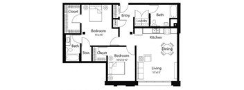 C10 2Bed 2Bath at Spaulding Lofts Apartments, Grinnell