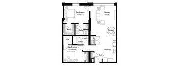 C12 2Bed 2Bath at Spaulding Lofts Apartments, Grinnell, Iowa