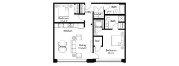 C14 2Bed 2Bath at Spaulding Lofts Apartments, Grinnell, IA