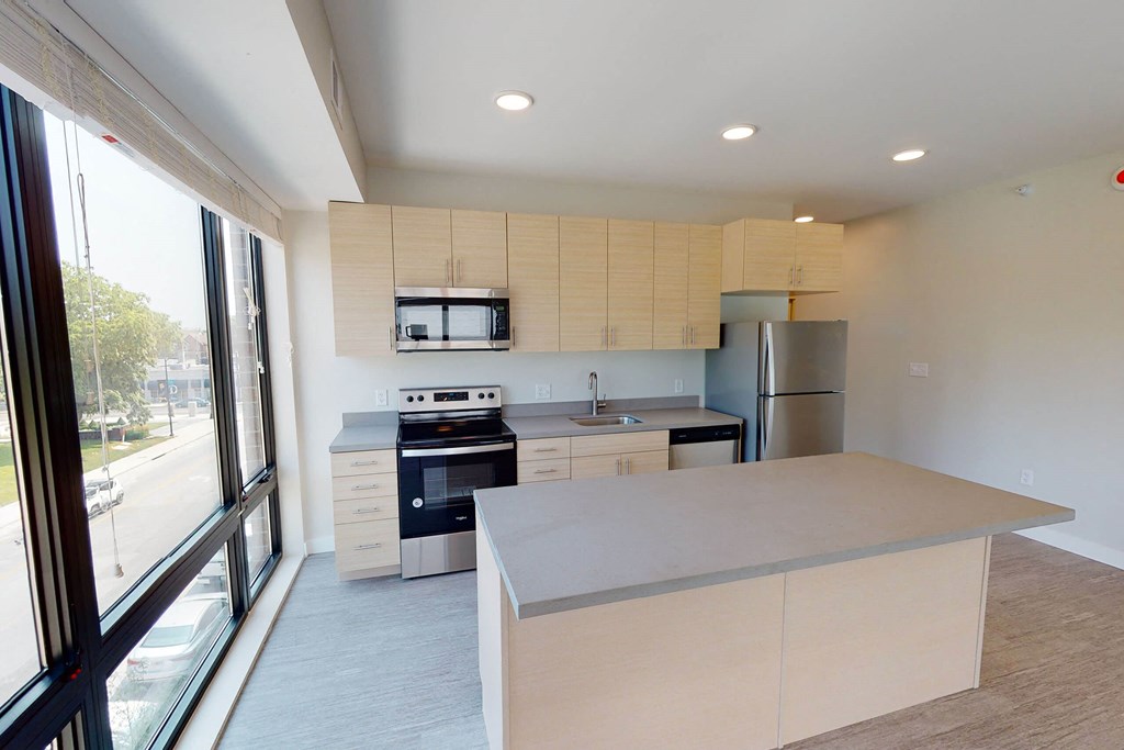 Large Kitchen at Canary Lofts, Des Moines, Iowa