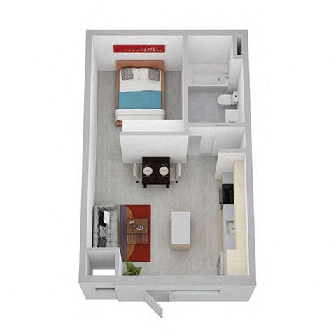 B-1 Floor Plan at Canary Lofts, Des Moines, Iowa