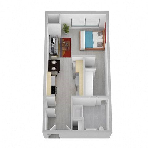 D Floor Plan at Canary Lofts, Des Moines, IA, 50311